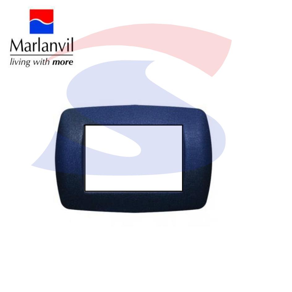 Placca rettangolare 3 posti di colore Blu stellato - MARLANVIL 7843.T.BS