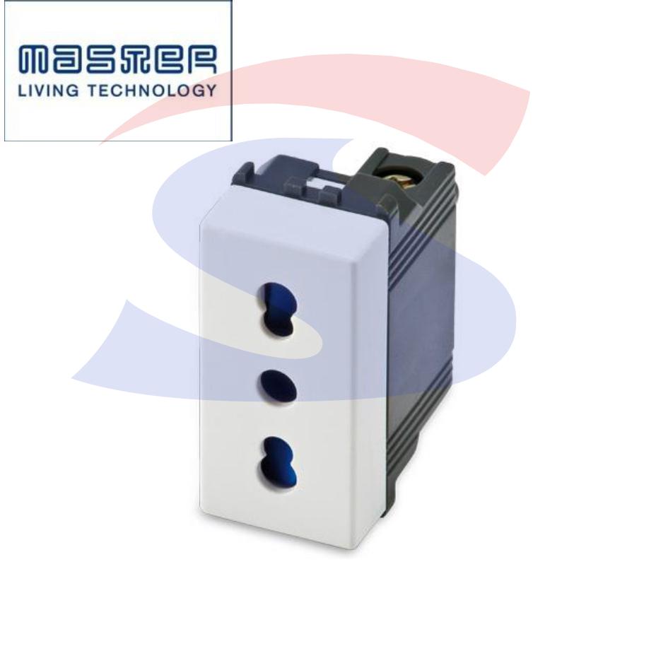 Presa bivalente serie "Mix" 2P+T da 10/16 A, Bianco - MASTER 21159
