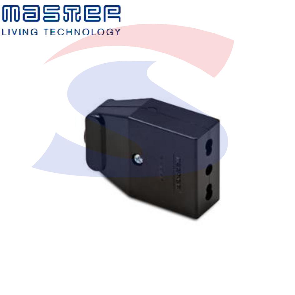 Presa bivalente 2 Poli + T P17/11 da 16A, Nero - MASTER 05230