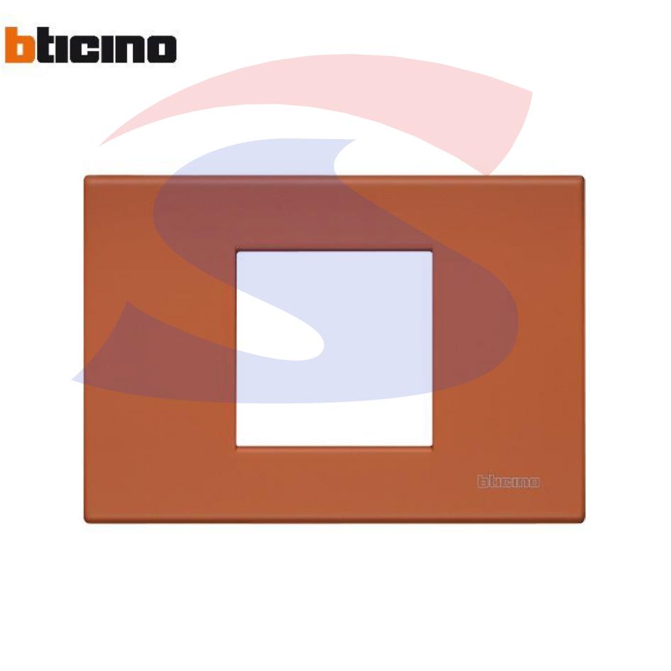 Placca 2 posti colore Rosso gomma serie Livinglight - BTICINO N4819RE