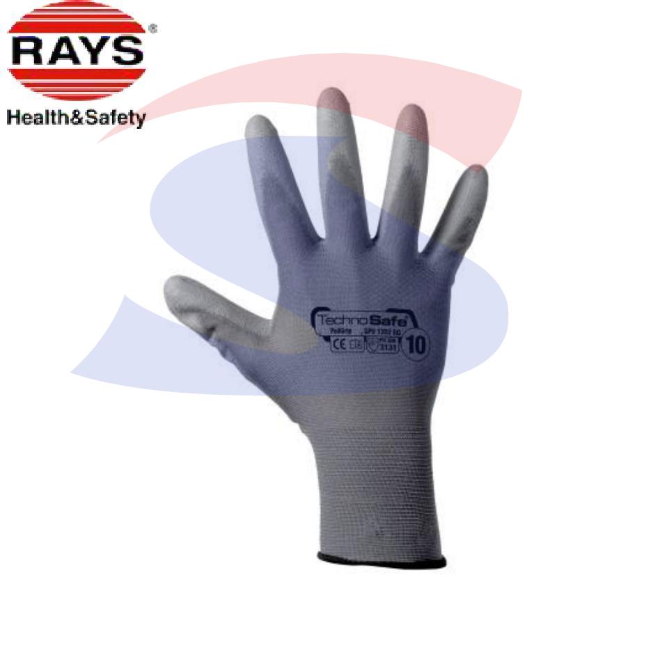 Guanti senza cuciture in poliuretano taglia 9, Grigio - RAYS 6PU12066