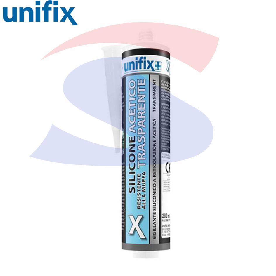 Silicone Acetico universale Unifix Trasparente da 280 ml - UNIFIX 0890 017 20 02