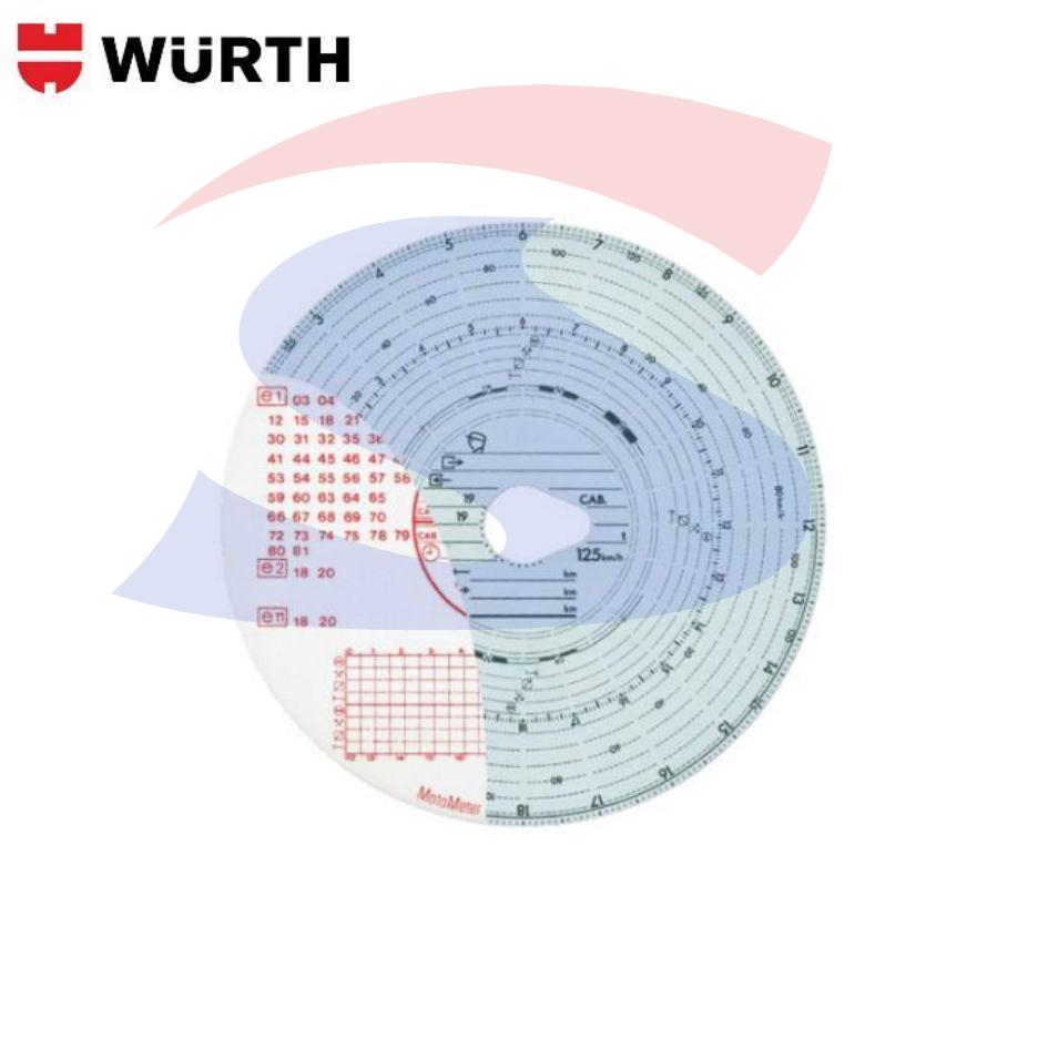 Dischi per tachigrafi 125EC= 125 Km/h - WURTH 085006125