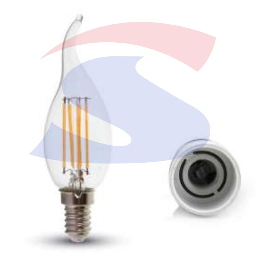 Lampadina LED E14 4 W Colpo di Vento 2700 K - VTAC 214302/ANN