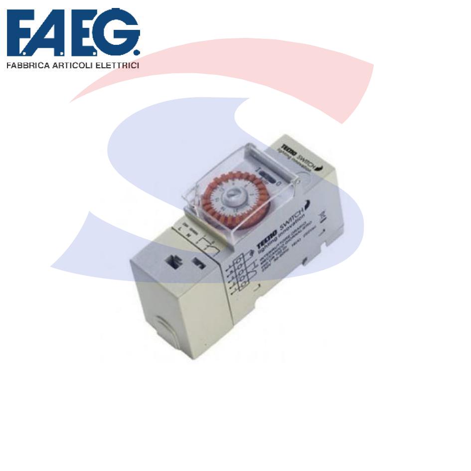 Interruttore orario meccanico Unipolare da 230V - FAEG 12182