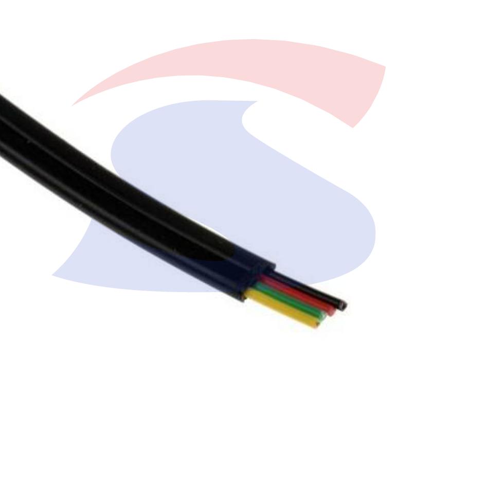 Cavo telefonico (Piattina) 4 x 0,14 mm² Nero - 9X9 CAVI TELWTR492N/T