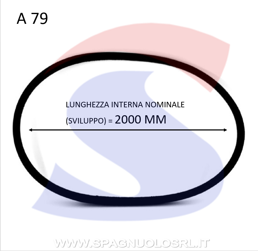 Cinghia Trapezoidale Classica Sezione A 13X8X2000 - V-BELT A79